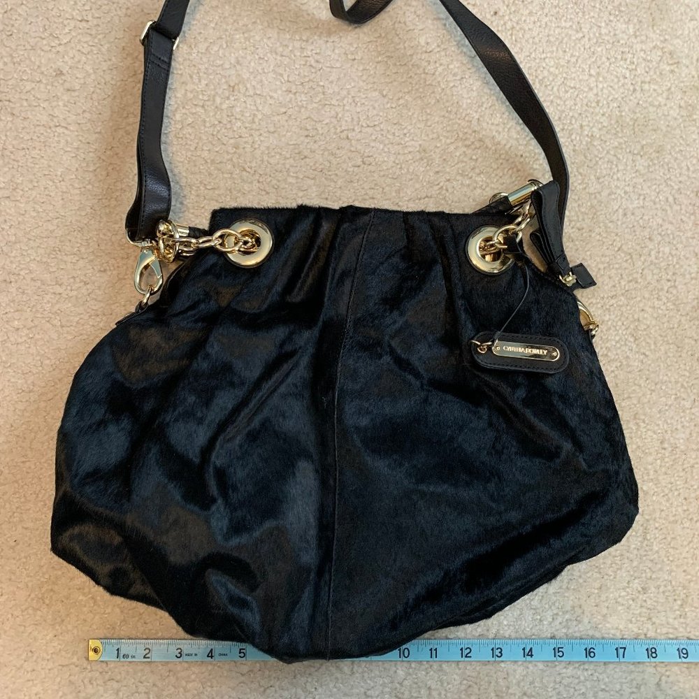 Cynthia Rowley Black Fur Purse